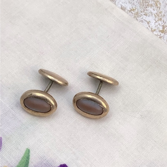 Antique Saphiret men’s cuff links 1920 rolled gold - Picture 6 of 6